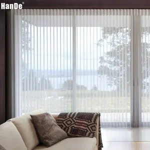 Home decor smart electric vertical venetian blinds office living room semi-shading sunshade vertical window blind curtain