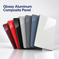 Panneau composite en aluminium brillant couleur or champagne 3 mm 1220x2440 mm pour panneaux muraux de salle d'exposition