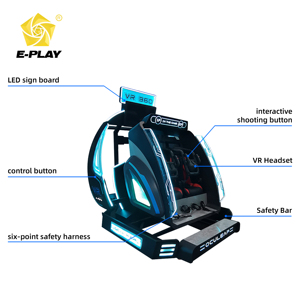 Simulador de Vuelo VR con Rotación de 360 Grados Eplay Factory, con Múltiples Juegos y Películas de Vuelo, Cabina de Simulador de Vuelo para 2 Jugadores - Product Image 3