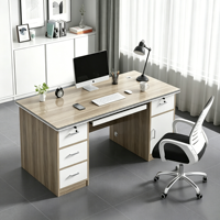 Escritorio de Oficina Moderno de Madera con Cajones de Almacenamiento, Estación de Trabajo para Computadora, Muebles para Oficina en Casa