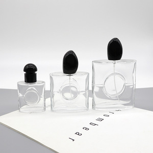 Botella de Perfume Cuadrada de Vidrio Personalizada de 50 ml, Botella Cosmética Vacía Cuadrada de Lujo Ligero con Cierre a Presión, Diseño a Prueba de Fugas - Product Image 1