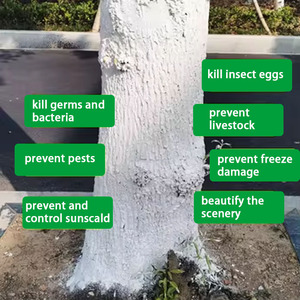 BEIYOU - Agente Blanqueador <span class=keywords><strong>de</strong></span> <span class=keywords><strong>Troncos</strong></span> <span class=keywords><strong>de</strong></span> Árboles <span class=keywords><strong>de</strong></span> <span class=keywords><strong>Cemento</strong></span> Estilo Art Deco Moderno, Polvo <span class=keywords><strong>de</strong></span> Cal, Pintura en Aerosol Impermeable, Ecológica, para Uso en Exteriores, 6 - Product Image 2