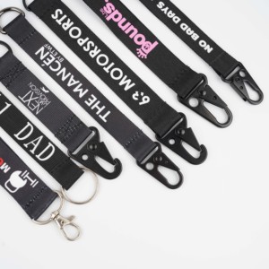 Wholesale Sublimation <b>Polyester</b> Wrist Short <b>Lanyard</b> With logo Custom - Product Image 3