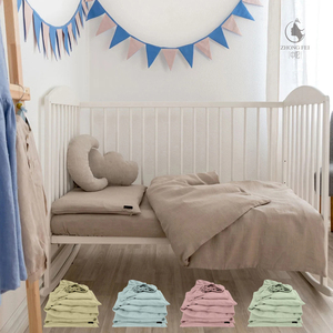 Venta al por mayor de ropa de cama orgánica para bebés y niños, textiles para guardería, Sábana ajustable, <span class=keywords><strong>funda</strong></span> nórdica, manta para bebés y niños pequeños, ropa de cama - Product Image 1