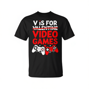 Camiseta para Gamers del Día de San Valentín, Diseño Específico de Videojuegos NS para Uso Promocional - Product Image 2