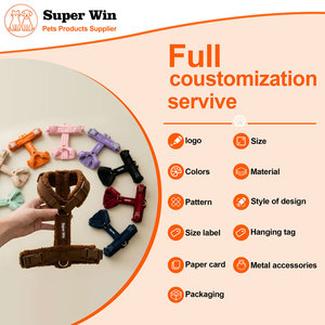 Ensemble de <span class=keywords><strong>harnais</strong></span> pour animaux de compagnie avec laisse mains libres en polaire bouclée Teddy, couleur personnalisée, fournisseur en gros, <span class=keywords><strong>harnais</strong></span> de luxe pour chien - Product Image 4