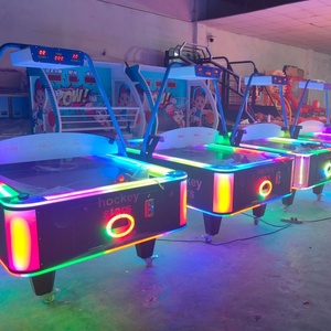 เครื่องเล่นแอร์ฮอกกี้ LED แบบหยอดเหรียญ เกมกีฬาอินเทอร์แอคทีฟสำหรับศูนย์รวมความบันเทิงในห้างสรรพสินค้า - Product Image 3