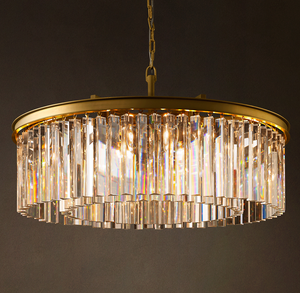 Lustre de plafond en cristal arrondi doré créatif, luminaire suspendu pour chambre, éclairage LED moderne pour hall d'hôtel, lampes LED suspendues - Product Image 1