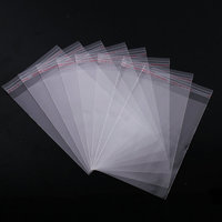 Sacs en plastique transparents jetables OPP avec fermeture autocollante et impression en gravure pour cadeaux et artisanat