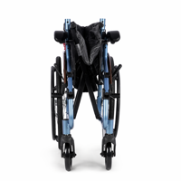 Fauteuil roulant manuel en aluminium léger avec pneus PU solides - Chaise de transport pliable pour adultes et personnes âgées