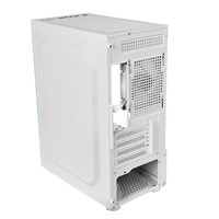 Boîtier PC Gamer MANMU en Alliage d'Aluminium MicroATX Mid Tower Blanc avec Verre Trempé pour Gamers - Vente Flash - En Stock