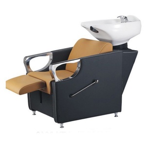 Fauteuil-lit de lavage noir Kisen moderne et économique pour salon de coiffure, prêt à être expédié - Product Image 6