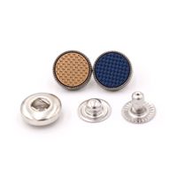 Botón a Presión de 4 Partes de Aleación de Zinc con Recubrimiento de Cobre de 12 mm, Diseño de Logotipo Personalizado OEM ODM, Cierre a Presión Simple y Ecológico para Thobe