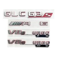 Autocollants 3D en ABS pour logos numériques de coffre modifiés W253, W254, autocollants bicolores pour carrosserie GLC63S, GLC63, GLC43.