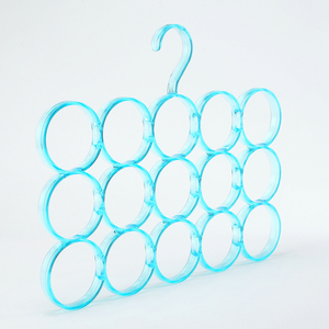 Customized <strong>15</strong> Looper Scarf Clear Bule Plastic <strong>Hanger</strong> - Product Image 2