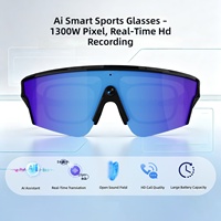 Lunettes Intelligentes avec Caméra 13MP, Transfert Vidéo Wi-Fi, Enregistrement, Assistant Vocal IA, Traduction en Temps Réel, Chargement Type-C - Idéales pour le Cyclisme en Extérieur