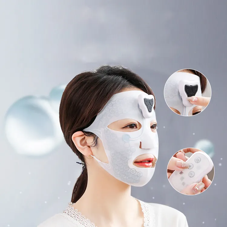 Elektrische Gesichtsmassage Maske Gesichtsmassagegerät Vibration SPA Schönheits-Hautpflege-Maske Kosmetikinstrument EMS Mikrostromm-Schönheitsmaske