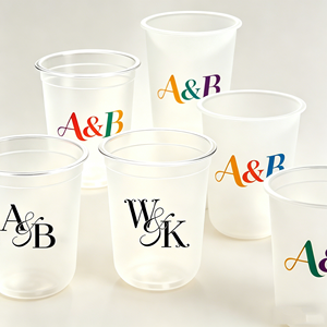 Vasos de Plástico Esmerilado Cilíndricos Blancos Reutilizables de 360 ml, Juego para Fiestas, Bebidas, Cumpleaños, Bodas, Navidad, Despedida de Soltera - Product Image 1