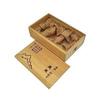 Boîte de rangement pour bijoux en bambou naturel avec couvercle coulissant et logo gravé au laser OEM & ODM