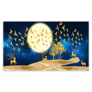 <span class=keywords><strong>Peinture</strong></span> sur verre de grande taille, design d'arbres jaunes, <span class=keywords><strong>aquarelle</strong></span> moderne sur toile, <span class=keywords><strong>paysage</strong></span> pour la décoration du salon - Product Image 5