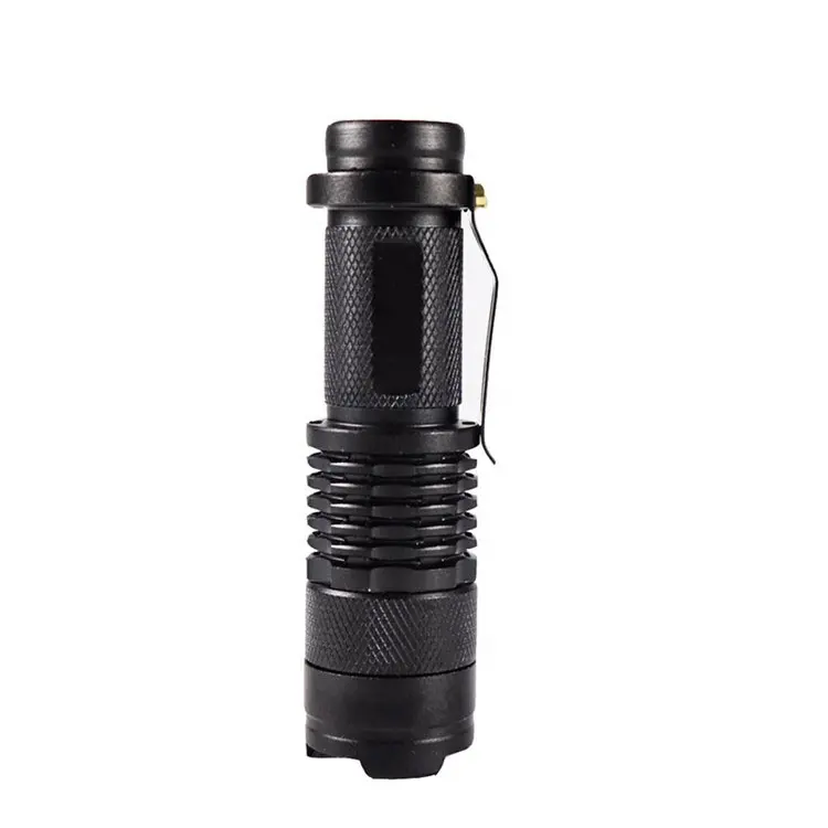 Hot Selling Customized High Power Waterproof Zoomable Mini Torch 14500/AA Powered Mini Tactical Flashlight with Cllp