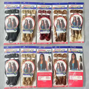 Tresses au <span class=keywords><strong>crochet</strong></span> French Curl 22 pouces 210g en fibre synthétique haute température, extension de cheveux afro ondulés - Product Image 4