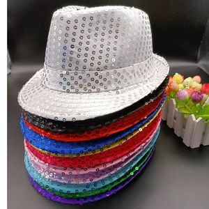 Chapeaux de jazz de fête pour femmes et hommes, chapeaux de scène rayés à paillettes, de <span class=keywords><strong>sport</strong></span>, de plage, d'affaires décontractés, vente en gros - Product Image 2