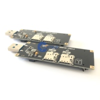 Adaptador MINIPCIE a USB, Solución Inalámbrica 4G LTE, PCIE a USB Tipo Negro con Módulo de Doble Tarjeta SIM, Accesorios, Adaptador 4G PCIE USB