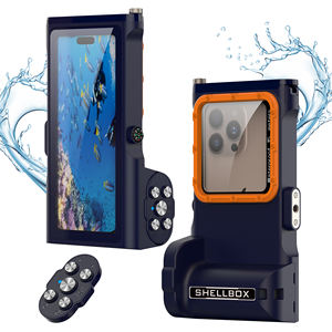 ShellBox 3.ª Generación, Funda para Cámara con Bluetooth para iPhone 14 15 Pro Max <span class=keywords><strong>Galaxy</strong></span> S22, Funda Deportiva Impermeable de 49 pies/15 m, Material TPU+PC - Product Image 1