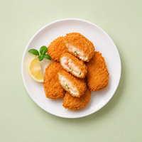 Nouilles de crevettes au fromage surgelées du Vietnam |   Dim Sum de fruits de mer enrobés de panure croustillante, pré-frits, vente en gros