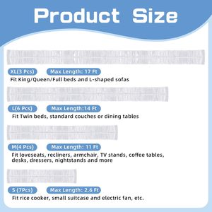 Fundas para Muebles, 20 Piezas, Plástico Transparente Elástico, Protector Antipolvo para Mudanzas, para Sofá y Silla - Product Image 2