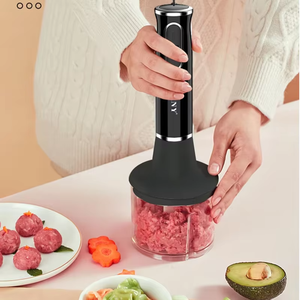 Pour utilisation en camping-car, mélangeur planétaire domestique 400W à 3 vitesses, 4-en-1, bol de mélange en plastique facile à nettoyer, batteur électrique à main, bol hachoir - Product Image 3