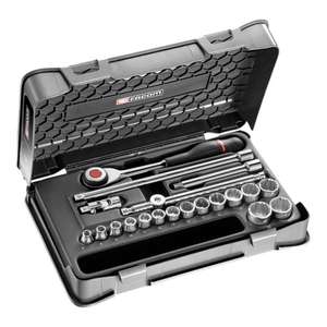 FACOM - J.360-3P12 20-piece 3/8'' metric <b>12</b>-point sockets set - EAN 3662424074219 <b>RATCHET</b> AND SOCKET SETS 3/8" - Product Image 1