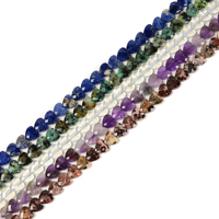Perles en forme de cœur à facettes en améthyste, opalite, turquoise africaine et sodalite de 8 mm en gros pour la fabrication de bijoux, bracelets, boucles d'oreilles et fournitures d'artisanat DIY