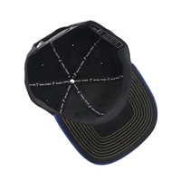 Gorra de Seis Paneles de Alta Calidad, Bicolor, con Visera Plana, Estructurada, con Logotipo Bordado en 3D Personalizado, Estampado de Hojas Tropicales, para Exteriores