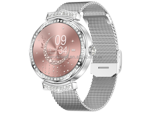 Montre connectée avec écran HD de 1,27 pouce, moniteur de fréquence cardiaque et de tension artérielle, étanche IP67, suivi du <span class=keywords><strong>cycle</strong></span> féminin, bracelet en diamant - Product Image 6