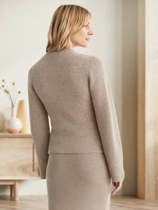 Chaqueta cárdigan de punto de Cachemira para mujer estilo europeo americano para <span class=keywords><strong>Amazon</strong></span> estación independiente transfronteriza para invierno extranjero - Product Image 4