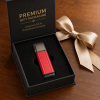 Flash Drive USB 2.0 Aluminium MINI Kreatif 32GB/512MB/64GB Logo Kustom Kotak Baru untuk Hadiah Promosi