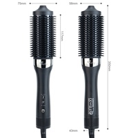 Sèche-cheveux brosse en céramique pliable compact à flux d'air chaud haute vitesse avec 3 réglages de vitesse pour usage professionnel en salon