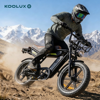 Vélo électrique Koolux X9 Pro avec pneus larges de 20 pouces, moteur brushless 250W, 7 vitesses, freins à disque hydrauliques, pour adultes, modèle X9 Pro (stock UE)