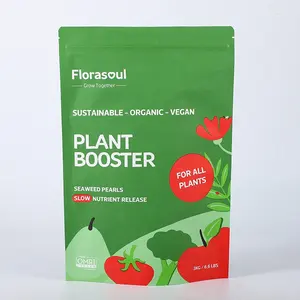 カスタム印刷ロゴ生分解性スタンドアッププラスチックマイラー防湿ジッパー種子包装袋