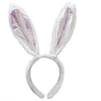 Oreilles de lapin enfants adultes sequin le bandeau d'oreilles de lapin pour bandeau de Pâques