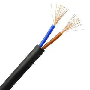 أسود PVC حبل مرن للتثبيت سلك كهربائي مرن 16 قياس معدات التثبيت الداخلي كابل