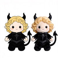 Vente en gros de jouets en peluche de 7 pouces, figurines en peluche douces, petits diables en peluche, poupées en peluche personnalisées, faible MOQ