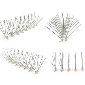 Piques <span class=keywords><strong>anti</strong></span>-oiseaux en acier inoxydable avec base en plastique de 32 cm pour le contrôle des <span class=keywords><strong>corbeaux</strong></span> et des pigeons - Product Image 3