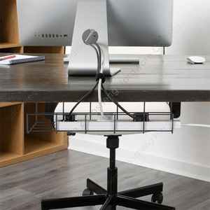 Under Desk Power Strip Cable Organizer Rectangle <b>Hook</b> Type Hanging Desktop Office Extension Cord Management Tray - Product Image 4