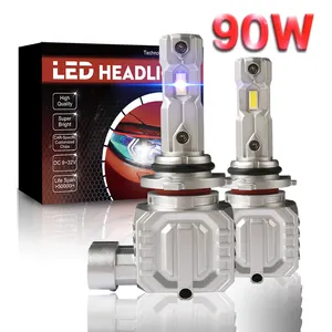 Newest model W6 Plug and Play 90W 1:1 Size Fog Light 9005 9006 H10 9012 Halogen Replacement wireless Led Headlight