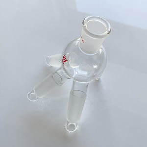 CS Labglass 高精度硼硅<span class=keywords><strong>3.3</strong></span>玻璃三路牛乳蒸馏接收器，带软管连接，OEM - Product Image 3