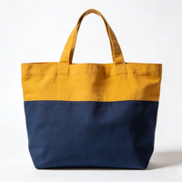Sac fourre-tout en toile de coton personnalisé avec logo imprimé, grande capacité, poignée renforcée, pour femme, avec poche