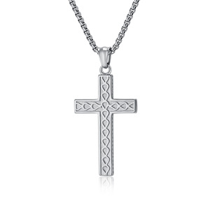 <b>Cross</b> Stainless Steel Pendant Necklace For Men Hip Hop Street Style Trendy Jewelry Gift - Product Image 5